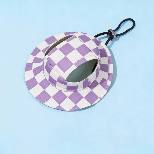 Adjustable Ear Exposed Pet Bucket Hat Summer Sun Hat Cute Print for Small Medium Large Dogs Cats Puppy Pet Accessories