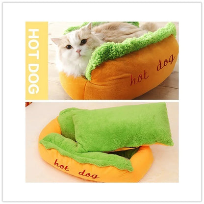 Warm Hot Dog Bed Removable Soft Lounger for Dog Small Large Hot Sale Washable Elastic Puppy Cat Pet House Sofa Indoor