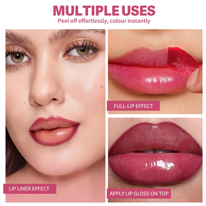 OLIBOLLA 8-Shade Matte Peel off & Duo Lip Tint - Water Proof Colored Liquid Lipliner, Long-Lasting Lipliner, Plumping Contouring Makeup, Smudge-Proof Mess-Free Semi-Permanent Stain