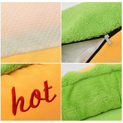 Warm Hot Dog Bed Removable Soft Lounger for Dog Small Large Hot Sale Washable Elastic Puppy Cat Pet House Sofa Indoor