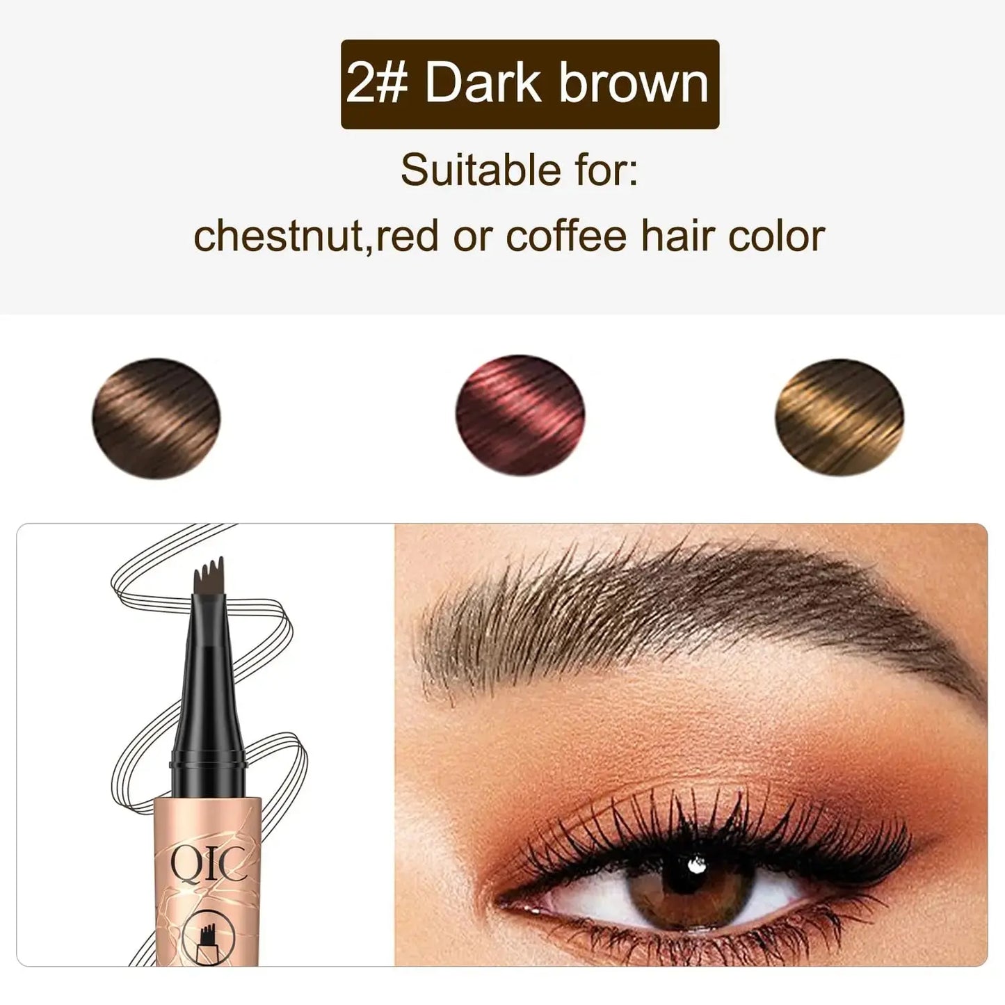 Eyebrow Pencil with Micro-Fork Tip Applicator,Long Lasting Eyebrow Pencil, Brow Styling Brush,Eye Brow Makeup Tool, Makeup Accessories