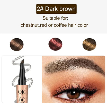 Eyebrow Pencil with Micro-Fork Tip Applicator,Long Lasting Eyebrow Pencil, Brow Styling Brush,Eye Brow Makeup Tool, Makeup Accessories