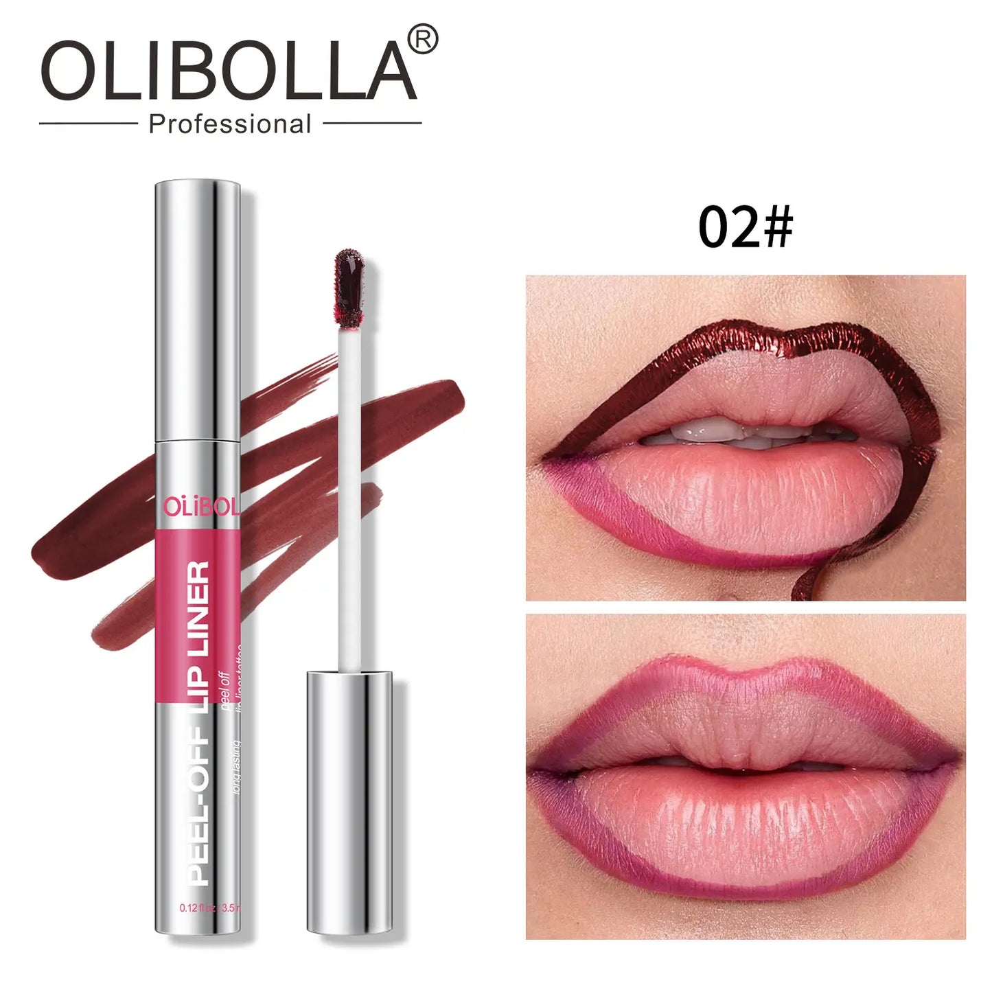 OLIBOLLA 8-Shade Matte Peel off & Duo Lip Tint - Water Proof Colored Liquid Lipliner, Long-Lasting Lipliner, Plumping Contouring Makeup, Smudge-Proof Mess-Free Semi-Permanent Stain