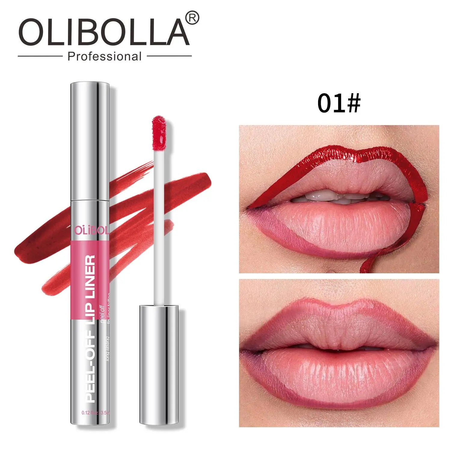 OLIBOLLA 8-Shade Matte Peel off & Duo Lip Tint - Water Proof Colored Liquid Lipliner, Long-Lasting Lipliner, Plumping Contouring Makeup, Smudge-Proof Mess-Free Semi-Permanent Stain