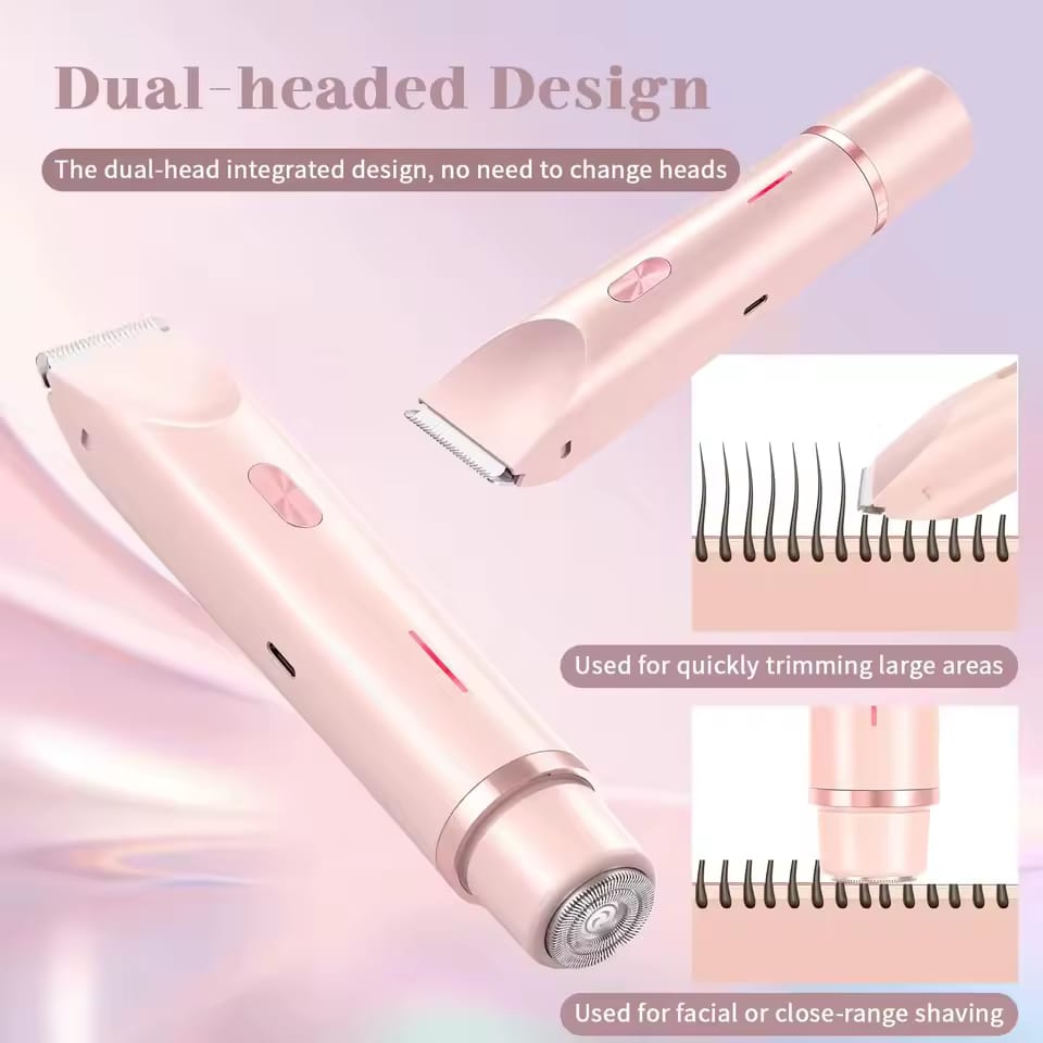Nuvel™, SilkTouch, Depiladora Facial y Corporal de Doble Cabezal, Piel suave, precisa y sin esfuerzo. Diseñada para una depilación cómoda en seco o húmedo, con cabezales flotantes que se adaptan suavemente a cada zona del cuerpo.