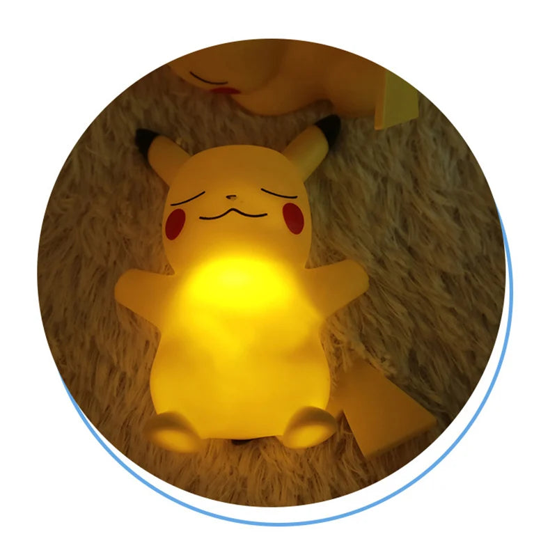 Pikachu Night Light Touch Sensor Lamp Cute Pokemon Decor for Kids Room, Bedroom, Bedside Table, Gift Idea, Soft Glow