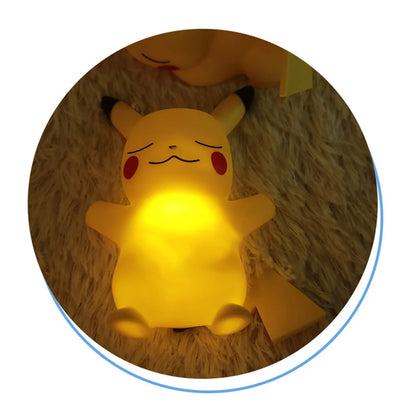 Pikachu Night Light Touch Sensor Lamp Cute Pokemon Decor for Kids Room, Bedroom, Bedside Table, Gift Idea, Soft Glow