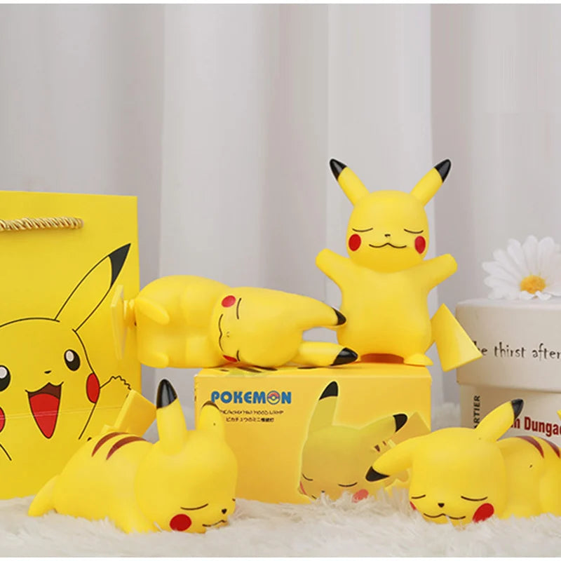 Pikachu Night Light Touch Sensor Lamp Cute Pokemon Decor for Kids Room, Bedroom, Bedside Table, Gift Idea, Soft Glow