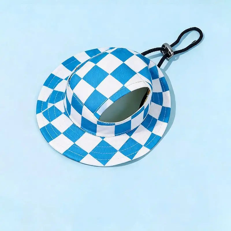 Adjustable Ear Exposed Pet Bucket Hat Summer Sun Hat Cute Print for Small Medium Large Dogs Cats Puppy Pet Accessories