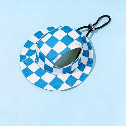 Adjustable Ear Exposed Pet Bucket Hat Summer Sun Hat Cute Print for Small Medium Large Dogs Cats Puppy Pet Accessories