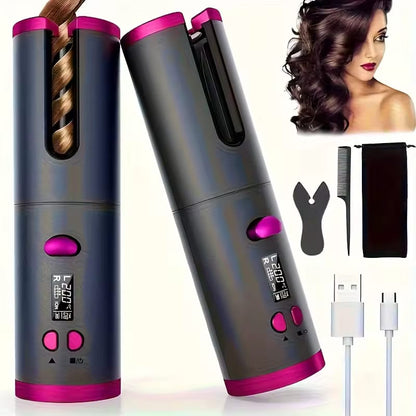 Rizador Automático Inalámbrico Nuvel™ | 4 Temperaturas, Giro 360° y Anti-Enredos