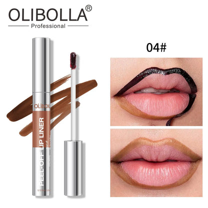 OLIBOLLA 8-Shade Matte Peel off & Duo Lip Tint - Water Proof Colored Liquid Lipliner, Long-Lasting Lipliner, Plumping Contouring Makeup, Smudge-Proof Mess-Free Semi-Permanent Stain