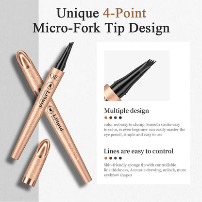 Eyebrow Pencil with Micro-Fork Tip Applicator,Long Lasting Eyebrow Pencil, Brow Styling Brush,Eye Brow Makeup Tool, Makeup Accessories